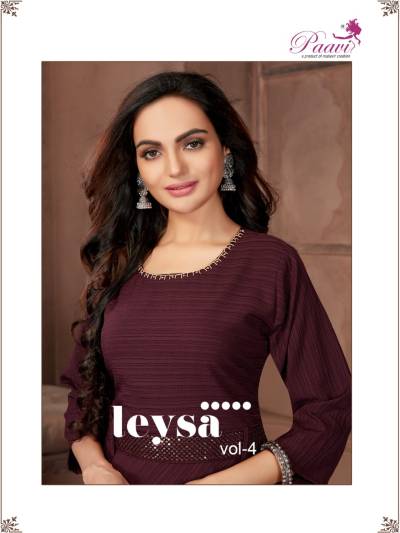 Leysa By Paavi Designer Handwork Flared Kurti Collection